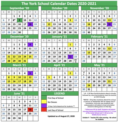 Case Western Calendar Overview