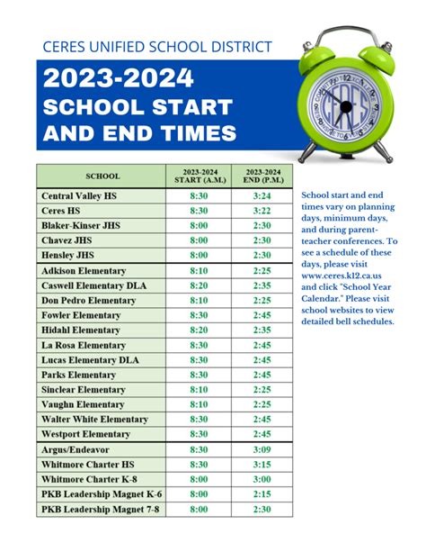 Ceres Unified School District Calendar Technology