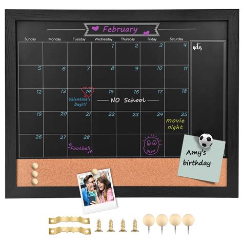 Description of Chalkboard And Calendar Combination