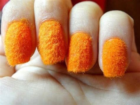 Cheetos-Inspired Nail Art