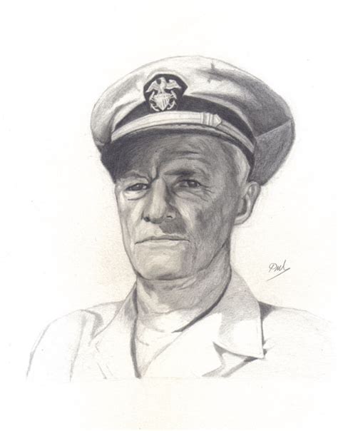 Chester Nimitz Draw Portrait