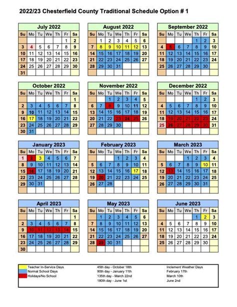 Chesterfield County Schools Calendar Image 7