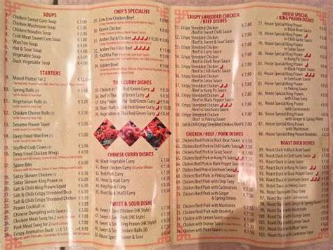 Extensive Chinese Restaurant Menu