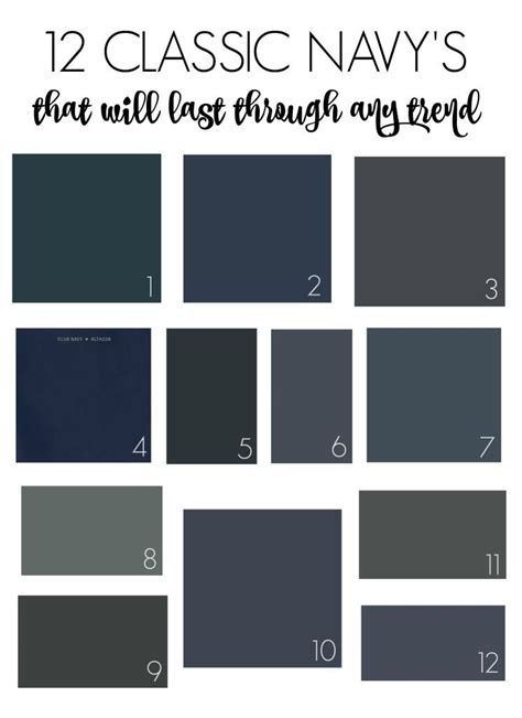 Classic Navy Color Palette