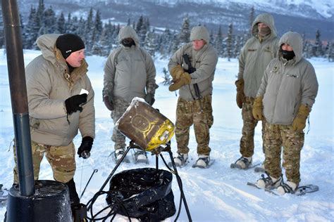 Soldiers training in cold weather combat