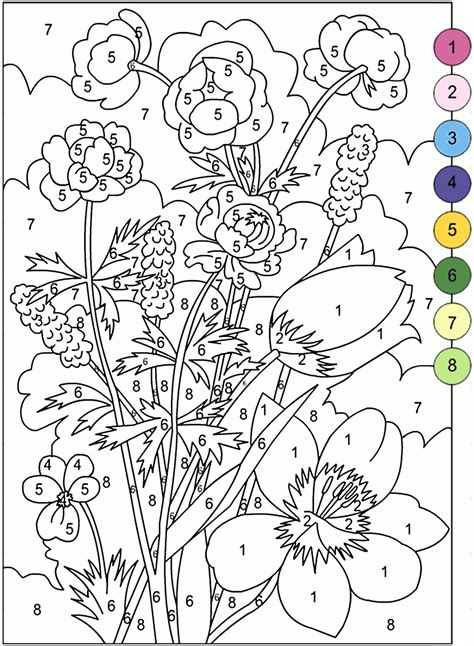 Color By Number Printables For Adults