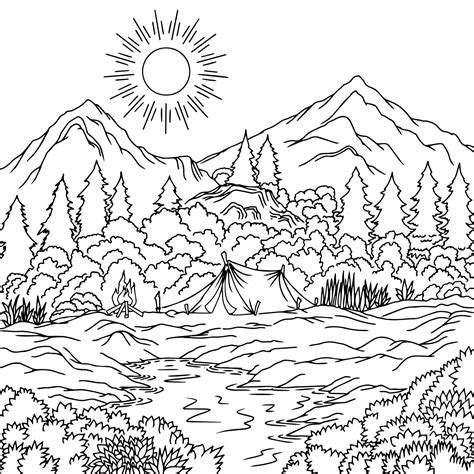 Coloring Page 4 Landscapes