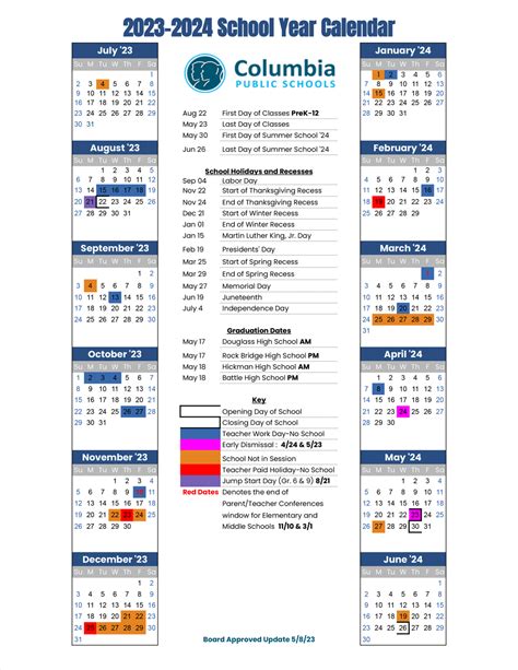 Columbia Schools Calendar Image 9