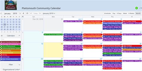 Community Service Calendar Events