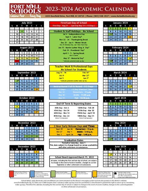 Coronado School District Calendar