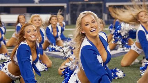 Cowboys Cheerleaders performing on the field