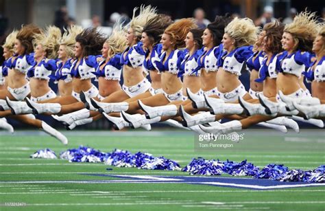 Cowboys Cheerleaders performing on the field