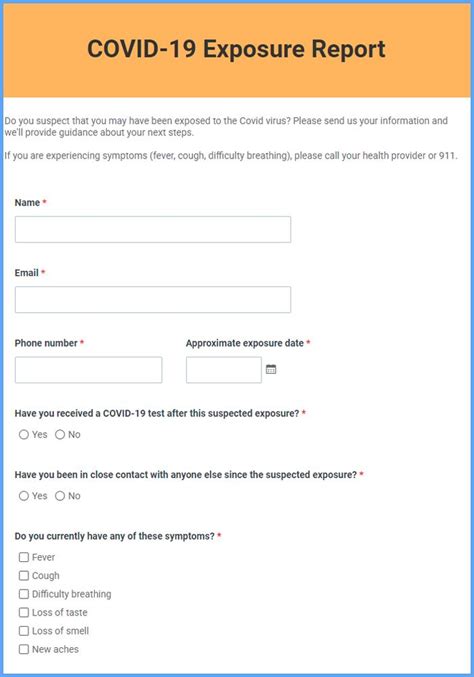 Create Printable Covid Forms