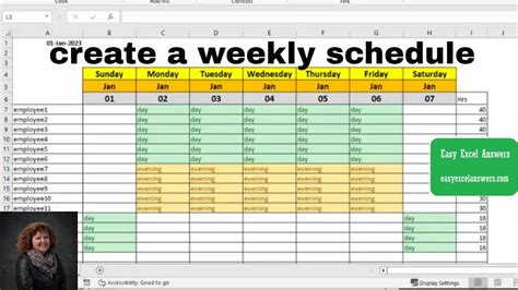 Creating Weekly Schedule in Notion