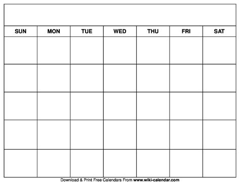 Creating Your Own Blank Calendar Printable Template