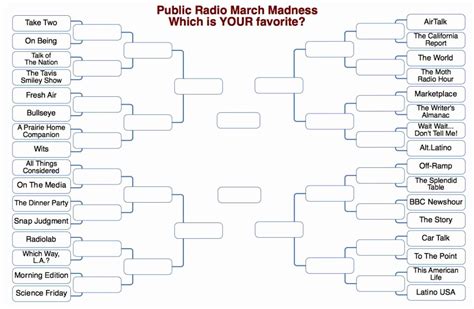 Creating Your Own Printable Bracket