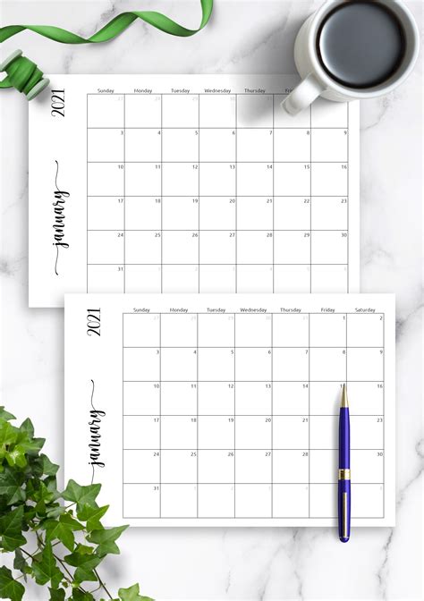 Customizable April Calendar Printables