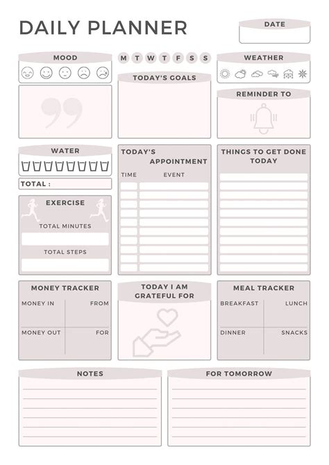 Customizable Daily Planner