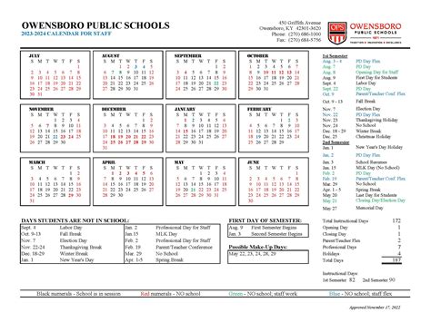 DCPS Schools Calendar Organization