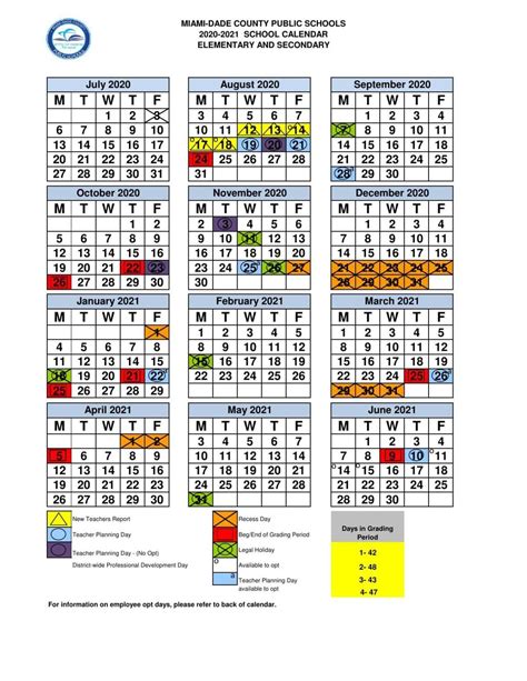 DCPS Schools Calendar Planning