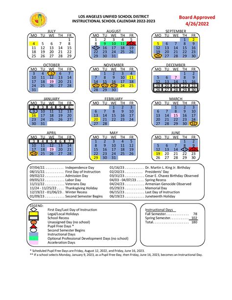 DVUSD Calendar Organization