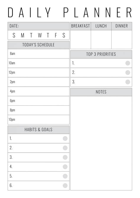 Daily Planner with Notes