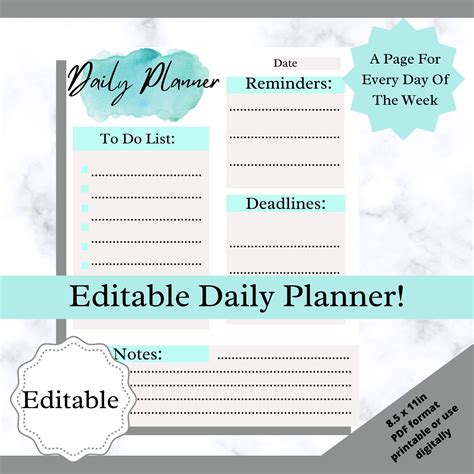 Daily Planner with Reminders