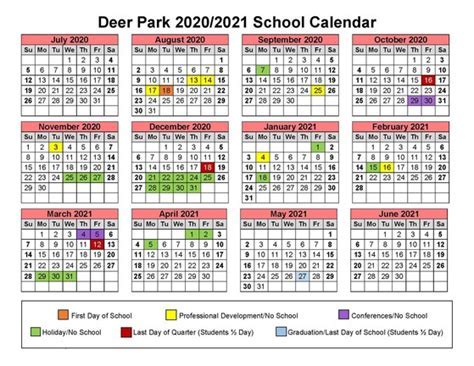 Deer Park Isd Calendar