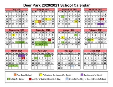 Deer Park Isd Calendar Image 6