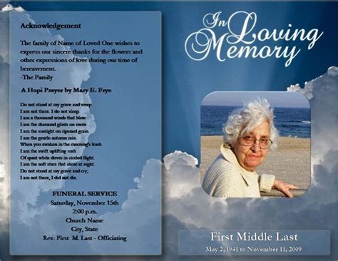 Denver Obituary Template