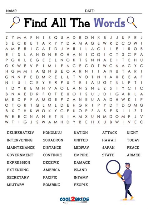 Difficult Word Search Printables for Kids