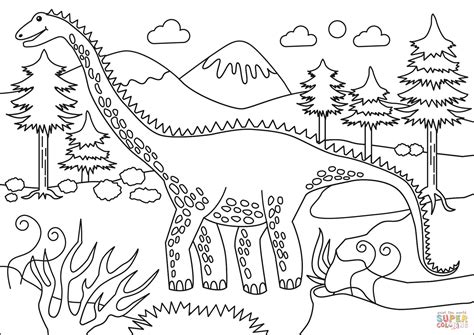 Diplodocus Coloring Page