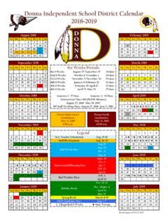 Donna ISD Calendar Overview