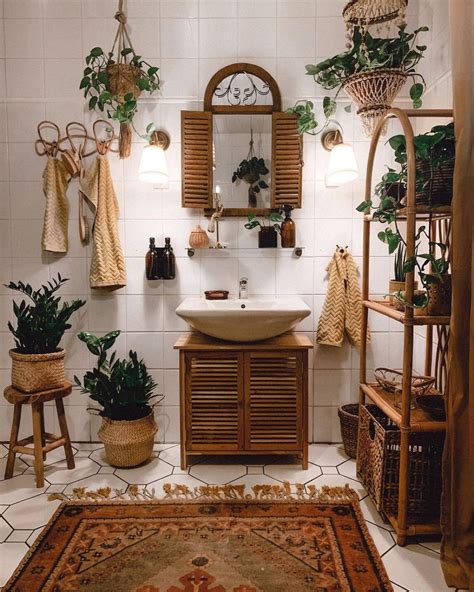 Earthy Boho Bathroom