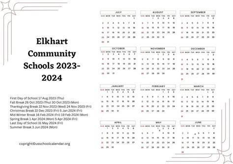 Benefits of the Elkhart Community Schools Calendar