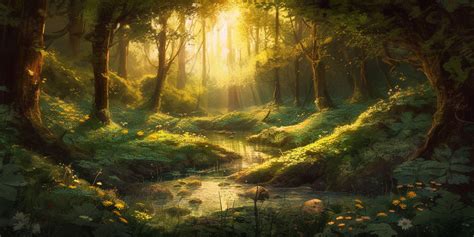 Enchanted Forest Golden Light