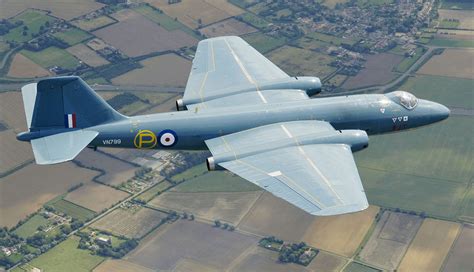 English Electric Canberra Bomber Plane in flight