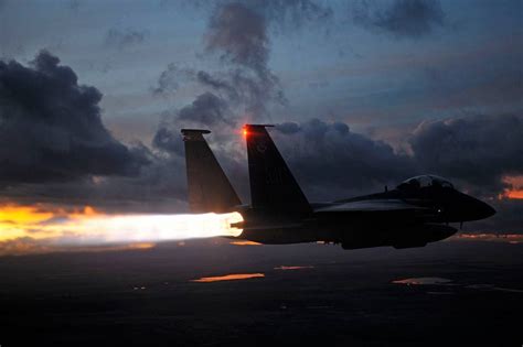 F-15 Eagle in Night Flight