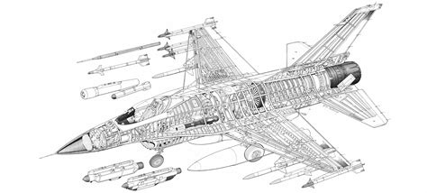 F-16 Fighting Falcon Technical Drawings