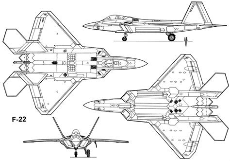 F-22 Blueprint Specifications