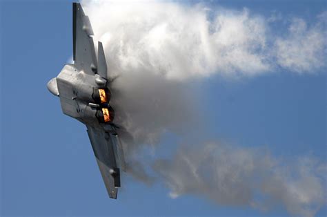 F-22 Raptor performing aerobatics