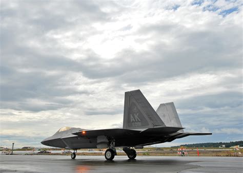 F-22s conducting operations in Alaska