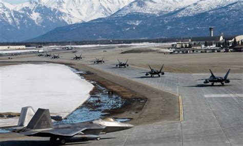 Remote location of F-22 base in Alaska