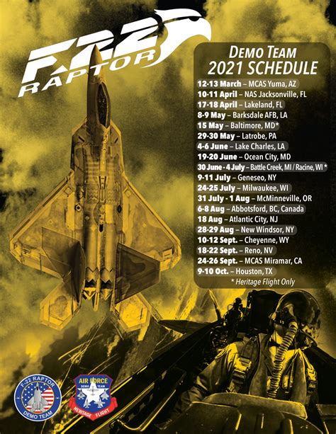 F-22 Demo Schedule 2023