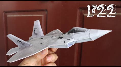 A finished F22 paper airplane