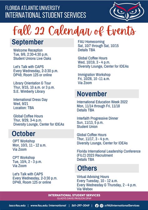 FAU Academic Calendar Image 10