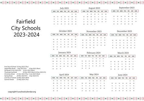 Benefits of Fairfield Schools Calendar