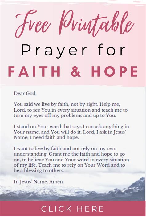 Faith and Prayer