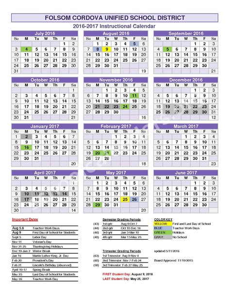 FcUSD School Calendar Image 8