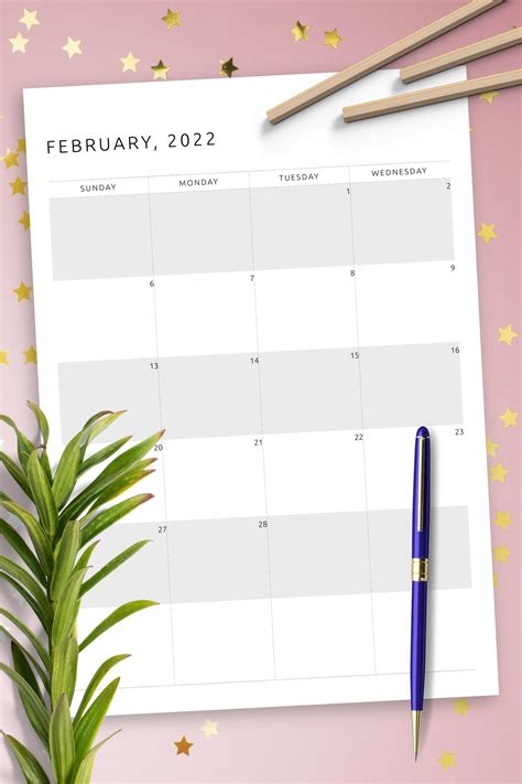 February Calendar Organization Image